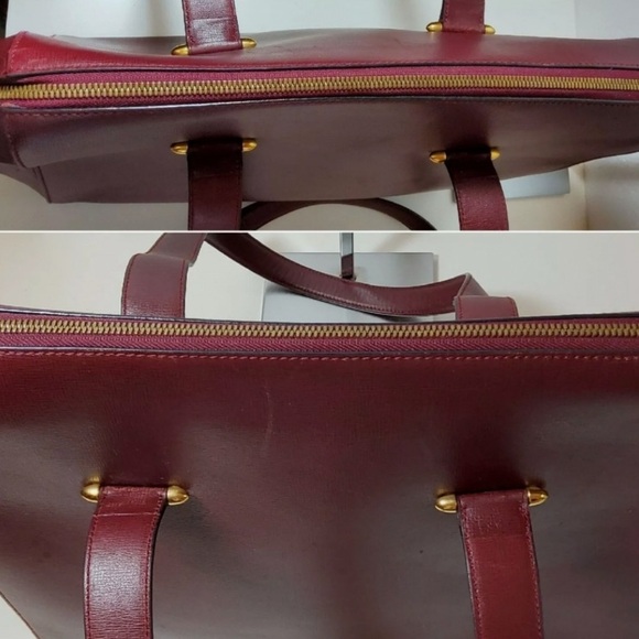 EUC Authentic CARTIER Paris Bordeaux Women's Leather Shoulder Bag COA Included - Picture 5 of 12